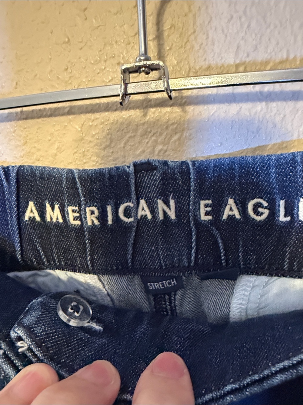 American Eagle High Rise Pleated Flared Ultra Wide Leg Denim Trouser Jean Size 8 - Picture 5 of 9